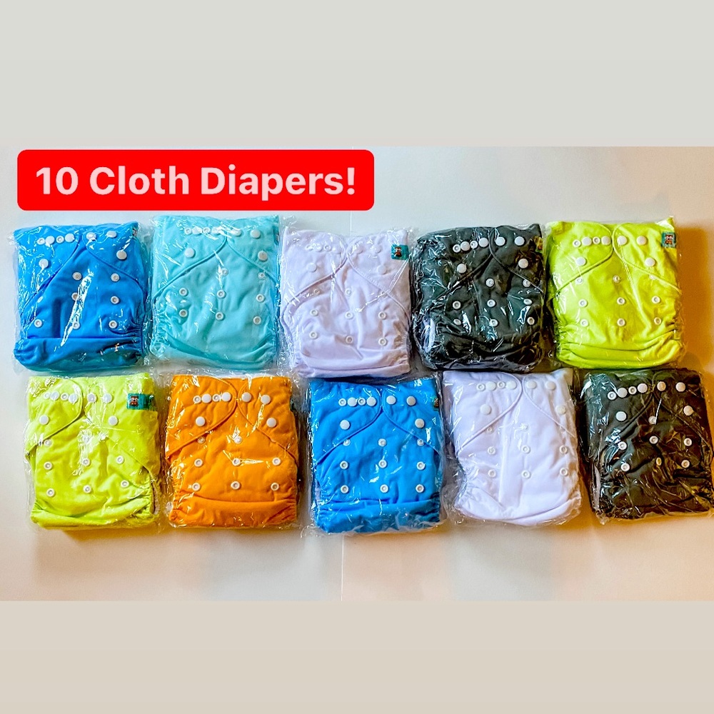 10 AlvaBaby Cloth Diapers (unopened)